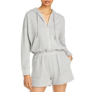 Rails 'Nicola' Grey Cotton Hooded Romper Size M